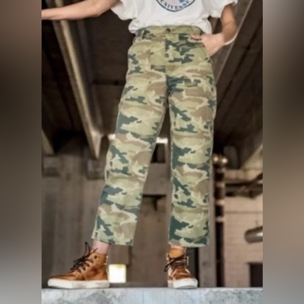 Free People retro camo Army Surplus pant